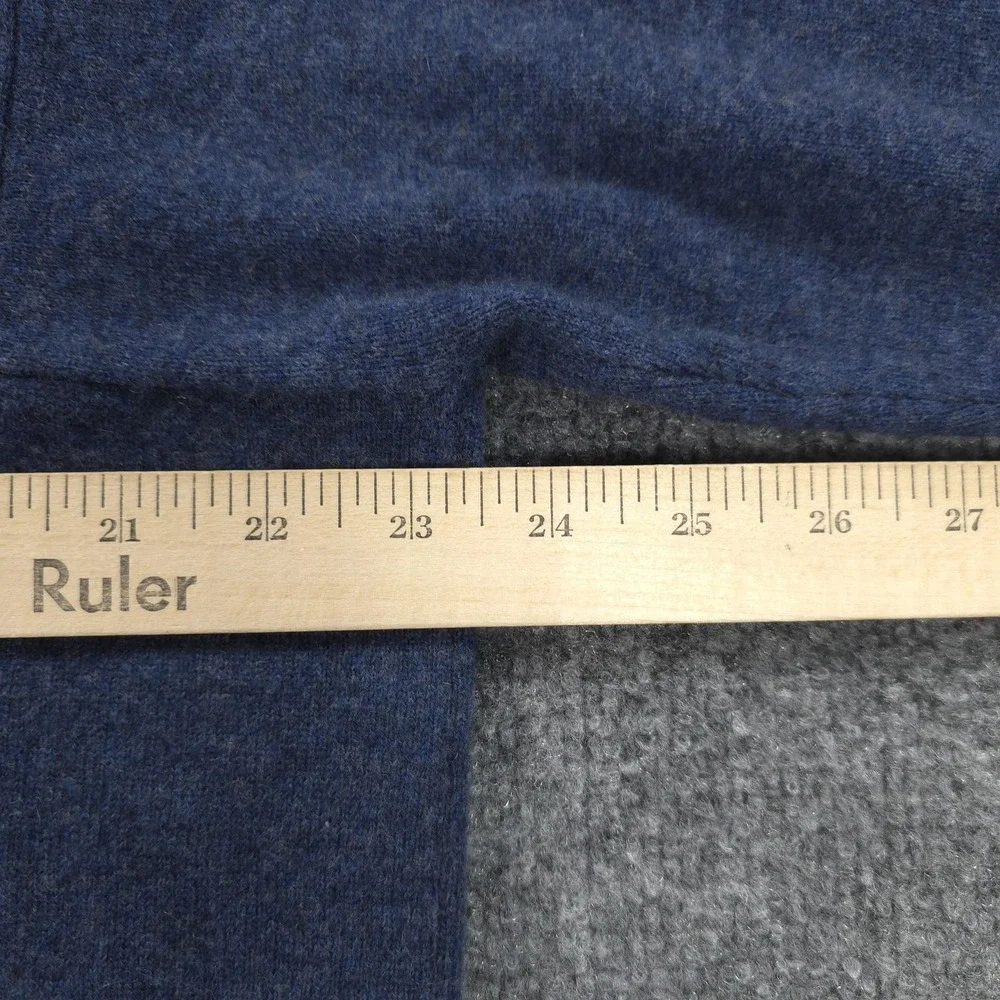 Gentle Herd Sweater Womens Large Blue Wool Cashmere Mock Neck Pullover Soft‎